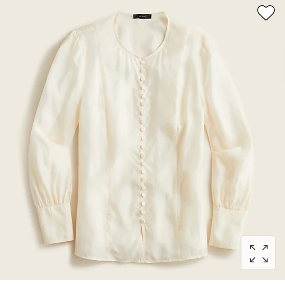 J. Crew Eco cupro covered button top 8
